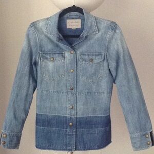 🐾🅰️🐾 ALL SAINTS - 'Distressed Hem' Jean Jacket